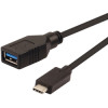 Roline USB3.2 Gen 1 kabel TIP A-C F/M, 0.15m, crni  OTG